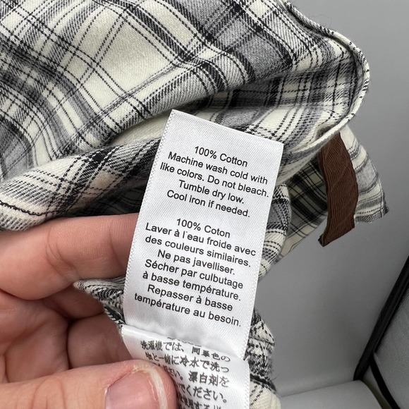 Kavu Jurnee Flannel Plaid Shirt Dress Elbow Patches Button Up Long Sleeve Small - Picture 5 of 9